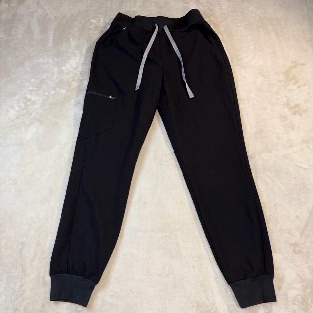 Figs Zamora Jogger Scrub Pants Black Technical Collection W22SW2012 Womens Small
